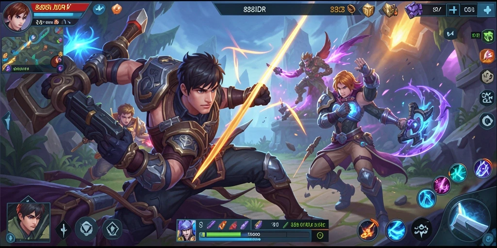 Gameplay MOBA yang intens dan mendebarkan dalam 888IDR.