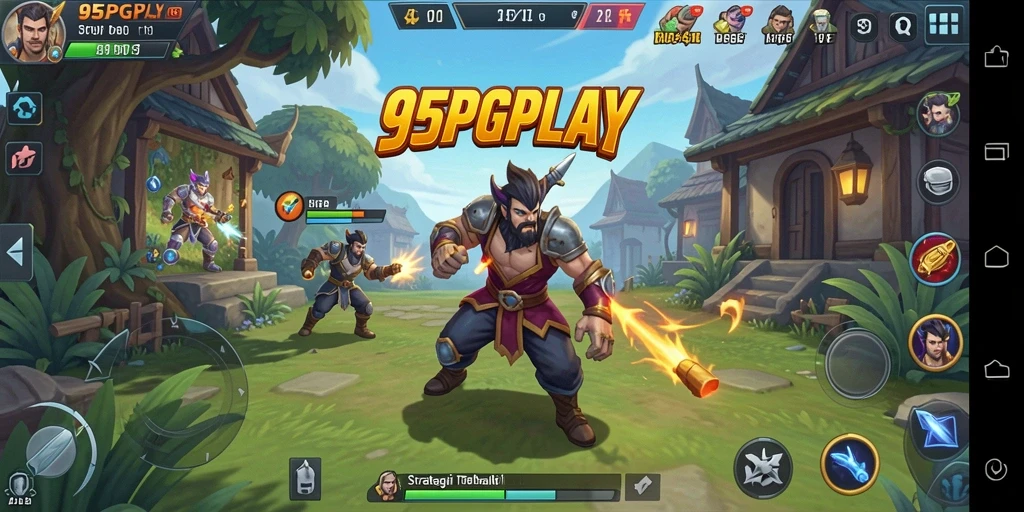 Screenshot gameplay 95PGPLAY menampilkan aksi strategi yang mendebarkan.