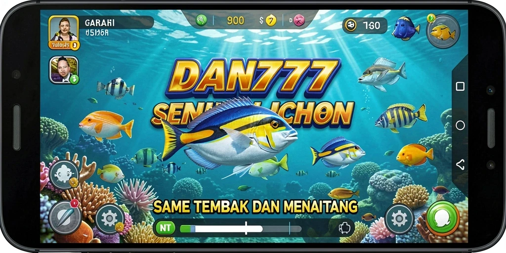 Screenshot gameplay menampilkan aksi tembak ikan yang mendebarkan.