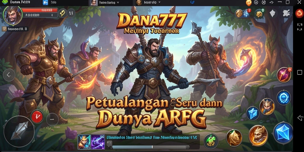 Tangkapan layar DANA777 menampilkan aksi seru dalam pertarungan ARPG.