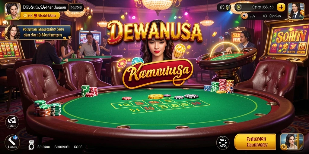 Tampilan gameplay menarik dari DEWANUSA di kasino virtual.