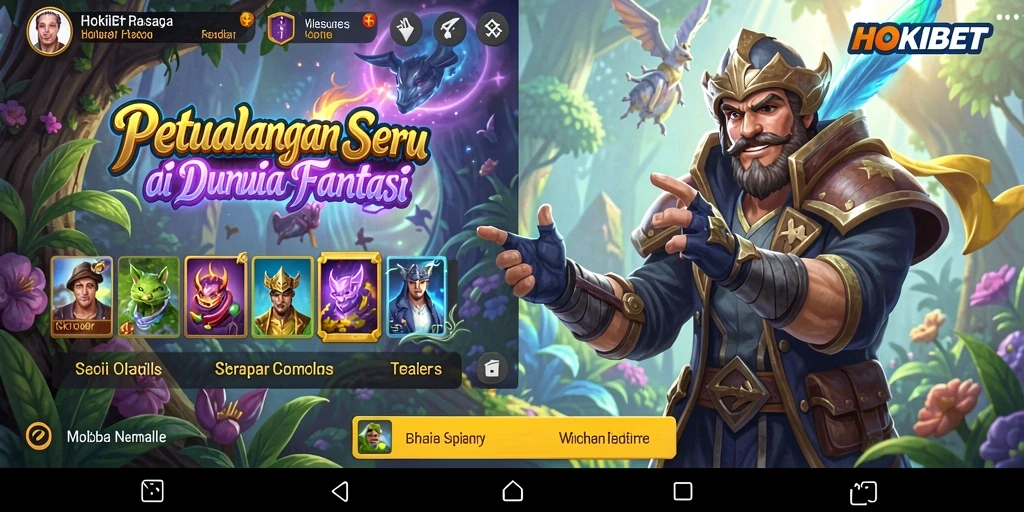 Screenshot dari gameplay HOKIBET yang menampilkan petualangan seru.