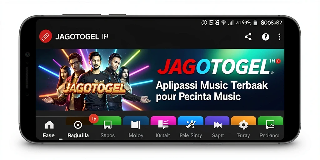 Tampilan layar utama JAGOTOGEL menunjukkan koleksi musik yang menarik.