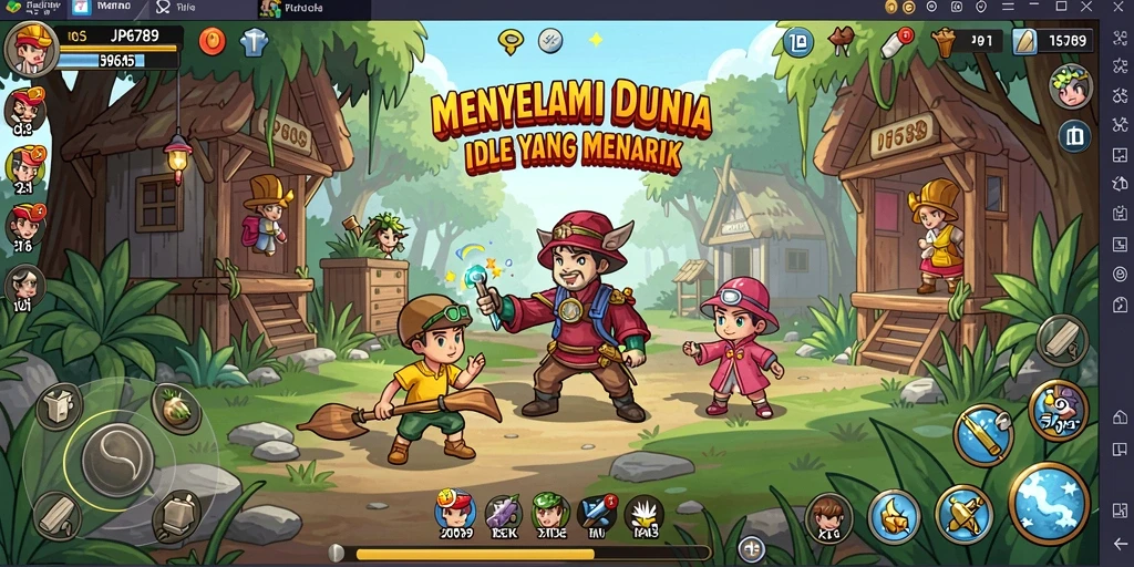 Tangkapan layar gameplay JP6789 yang menampilkan karakter yang aktif dan grafis menarik.