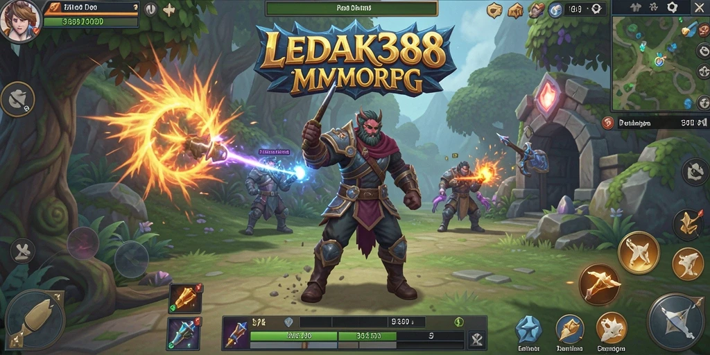Tampilan gameplay epik dari LEDAK388 di dunia MMORPG.
