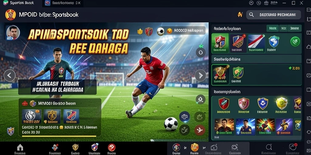 Tampilan menarik dari aplikasi sportsbook MPOID dengan berbagai opsi taruhan.