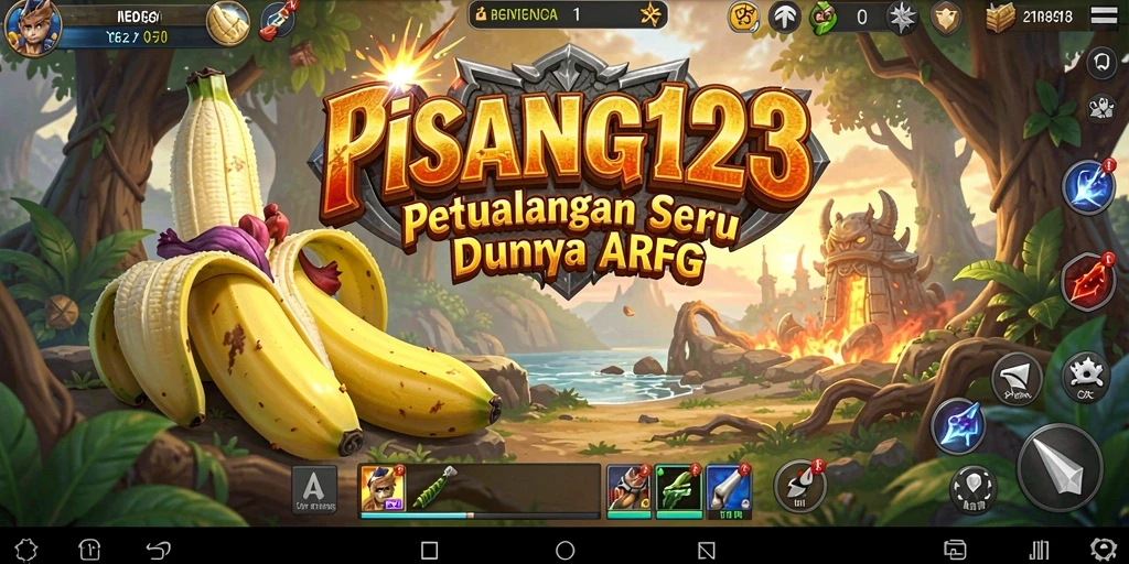 Tampilan gameplay PISANG123 yang mendebarkan dalam aksi ARPG.