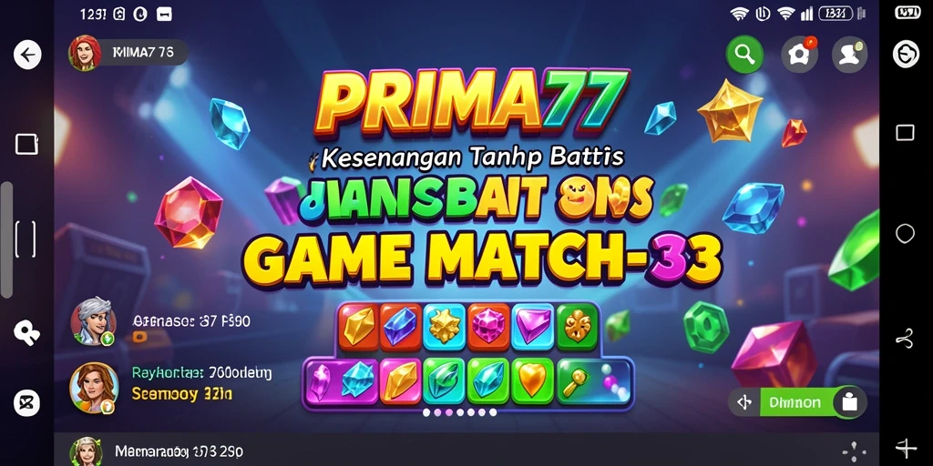 Tampilan menarik dari gameplay PRIMA77 dalam kategori Match-3.
