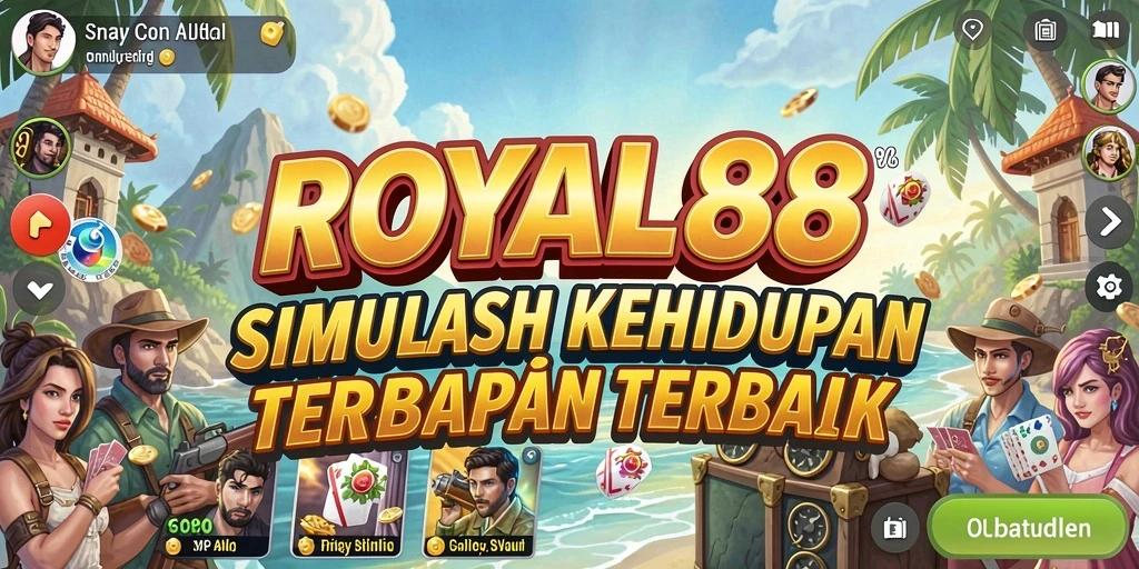 Tampilan utama gameplay ROYAL88 dengan elemen simulasi yang menarik.