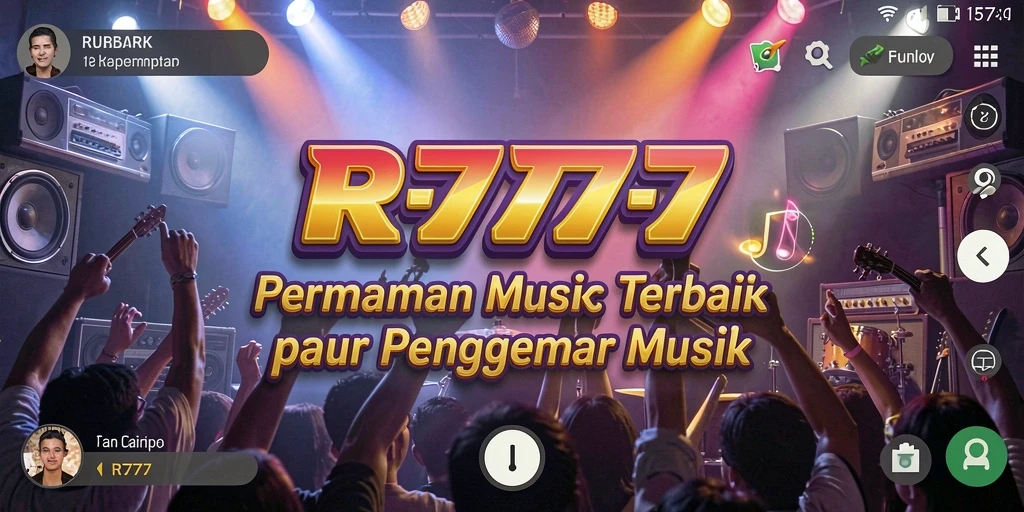 Screenshot gameplay RR777 yang menampilkan pengalaman bermain musik seru.
