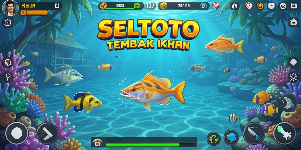 Screenshot gameplay SELTOTO menampilkan aksi memancing ikan yang menegangkan.