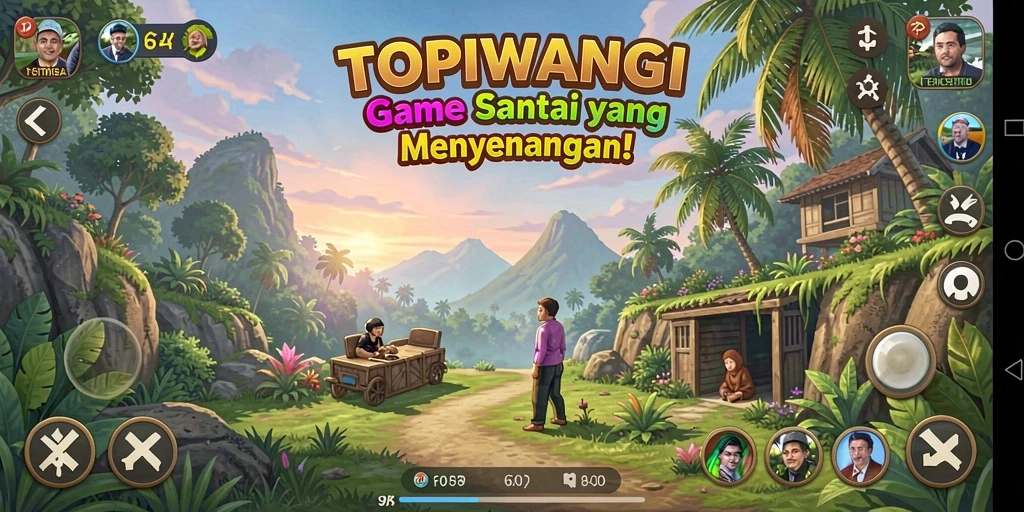 Tampilan screenshot utama <strong>TOPIWANGI</strong> yang menampilkan gameplay menyenangkan.