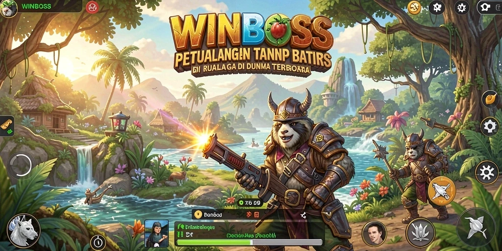 Screenshot gameplay <strong>WINBOSS</strong> menampilkan petualangan di dunia terbuka yang menakjubkan.